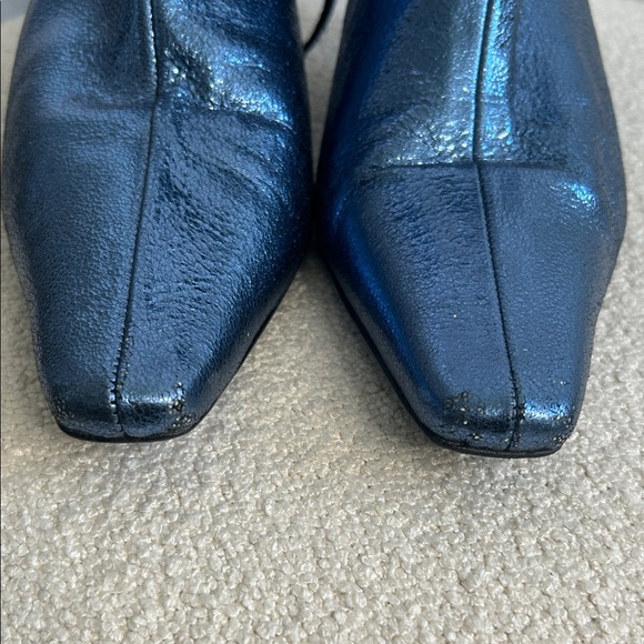 Zara Shimmering Blue Ankle Booties - Picture 7 of 9